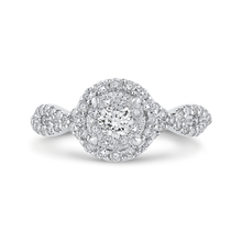 Load image into Gallery viewer, Split Shank Round Diamond Halo Engagement Ring Luminous LUR0182-42W-1.00
