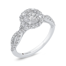 Load image into Gallery viewer, Split Shank Round Diamond Halo Engagement Ring Luminous LUR0182-42W-1.00
