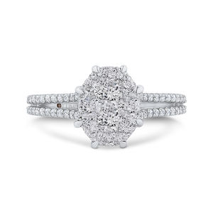 Split Shank Round Diamond Engagement Ring Luminous LURO0143-42W-2.00