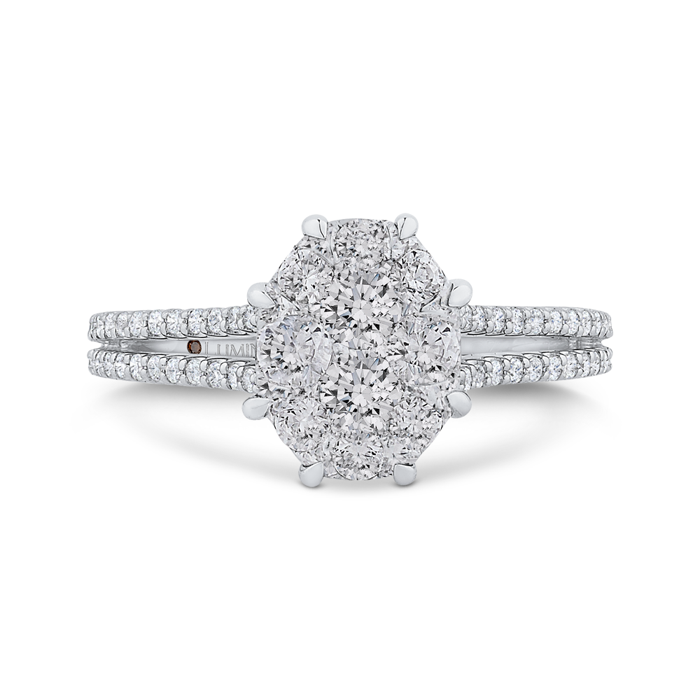 Split Shank Round Diamond Engagement Ring Luminous LURO0143-42W-2.00