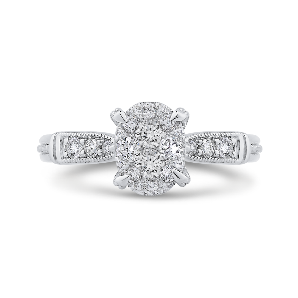 Oval Diamond Engagement Ring Luminous LURO0187-42W-1.00