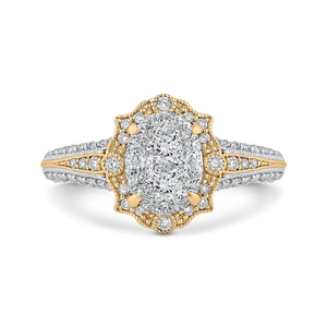 Oval Cut Diamond Engagement Ring Luminous LURO0239-42WY-1.50