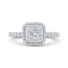 Load image into Gallery viewer, Princess Shape Halo Engagement Ring Luminous LURP0078-42W-1.00
