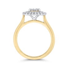 Load image into Gallery viewer, Yellow Gold Plain Shank Round Diamond Double Halo Engagement Ring Luminous LURU0110-42YW-1.00
