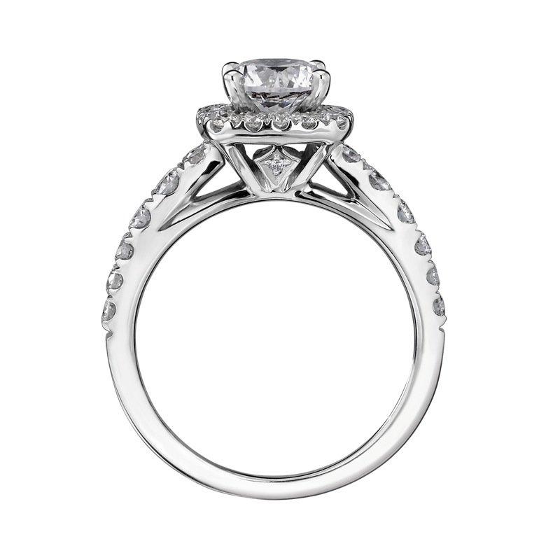 White Gold 0.46 Carat Round Cut Diamond Scott Kay Engagement Ring