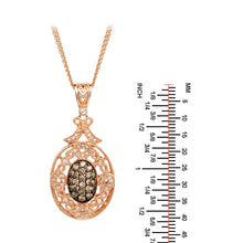 Load image into Gallery viewer, Effy 14K Rose Gold Diamond&comma;Espresso Diamond&comma; Pendant
