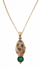 Load image into Gallery viewer, Effy 14K Rose Gold Diamond&comma;Espresso Diamond&comma;Natural Emerald Pendant
