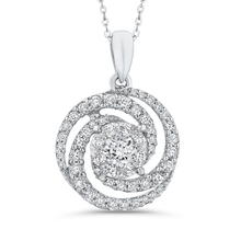 Load image into Gallery viewer, Diamond Swirl Fashion Pendant with Chain Luminous PE1164T-42W
