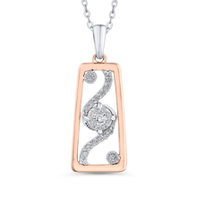 Load image into Gallery viewer, White and Rose Gold Fashion Pendant with Chain Luminous PE1240T-04WP
