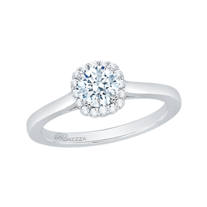 Plain Shank Round Diamond Engagement Ring Promezza PR0006EC-02W