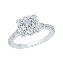 Load image into Gallery viewer, Round Diamond Halo Vintage Engagement Ring Promezza PR0007EC-02W
