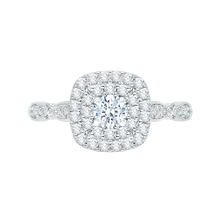 Load image into Gallery viewer, Double Halo Round Diamond Engagement Ring Promezza PR0010EC-02W
