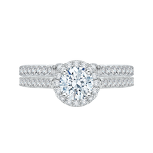 Load image into Gallery viewer, Round Cut Diamond Halo Engagement Ring Promezza PR0013EC-02W
