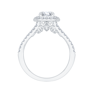Split Shank Round Diamond Engagement Ring Promezza PR0016EC-02W