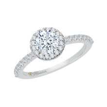 Load image into Gallery viewer, Halo Engagement Ring with Round Diamond Promezza PR0018EC-02W
