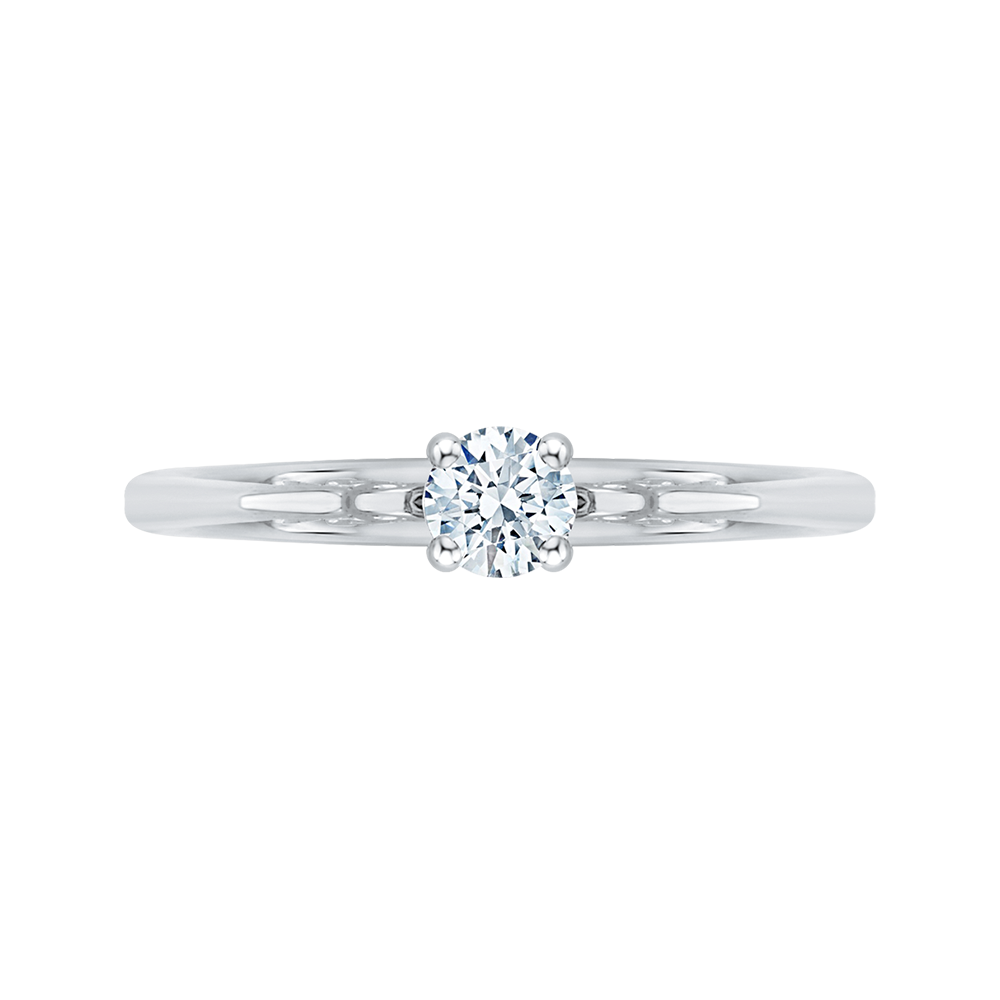 Round Diamond Solitaire Engagement Ring Promezza PR0020EC-02W-.25