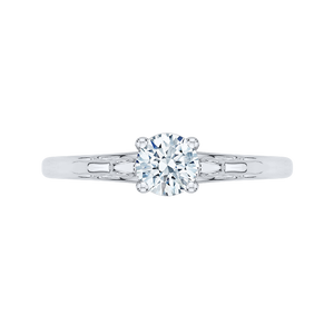 Round Diamond Solitaire Engagement Ring Promezza PR0020EC-02W-.50