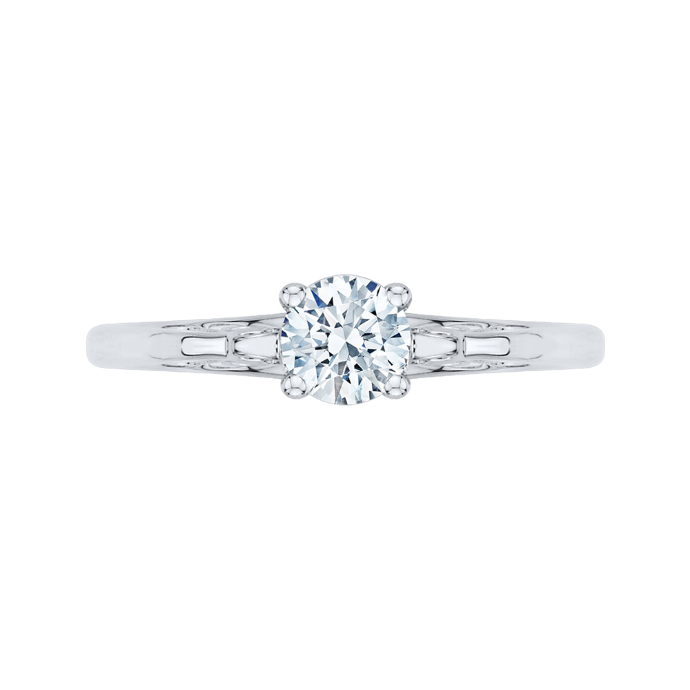 Round Diamond Solitaire Engagement Ring Promezza PR0020EC-02W-.50