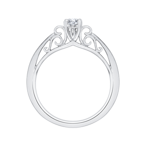Solitaire Engagement Ring with Round Diamond Promezza PR0020EC-02W-.75