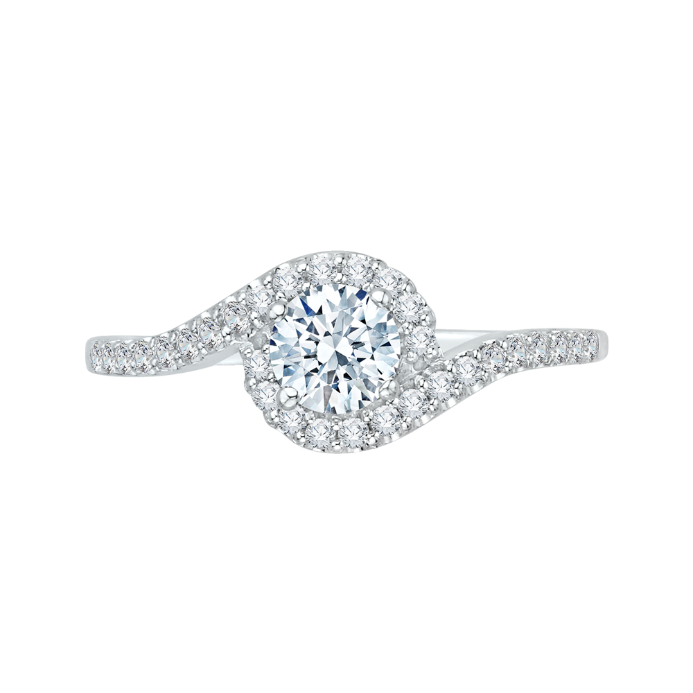 Promise Engagement Ring with Round Diamond Promezza PR0021EC-02W