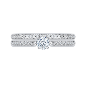 White Gold Round Diamond Engagement Ring Promezza PR0022EC-02W-.33