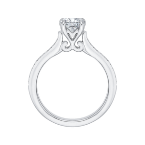 White Gold Engagement Ring with Round Cut Diamond Promezza PR0022EC-02W-.75