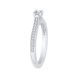 Channel Set Engagement Ring with Round Diamond Promezza PR0022EC-02W-0.20