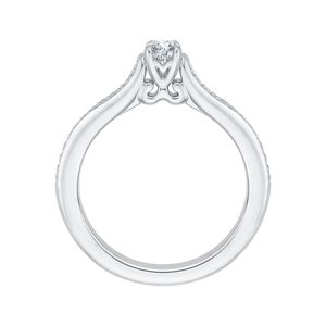 Channel Set Engagement Ring with Round Diamond Promezza PR0022EC-02W-0.20