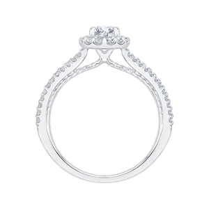 Spit Shank Diamond Engagement Ring Promezza PR0026EC-02W