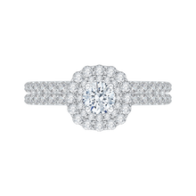 Load image into Gallery viewer, Double Halo Engagement Ring with Round cut Diamond Promezza PR0032EC-02W
