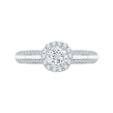 Load image into Gallery viewer, Cathedral Style Engagement Ring with Round Diamond Promezza PR0039EC-02W
