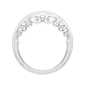 Curved Widening Diamond Wedding Band Promezza PR0043B-02W