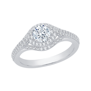 Two-Row Diamond Engagement Ring Promezza PR0046EC-02W-0.75