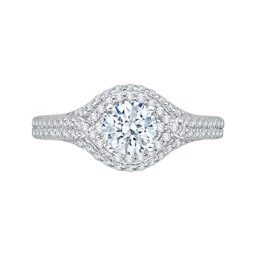 Two-Row Diamond Engagement Ring Promezza PR0046EC-02W-0.75
