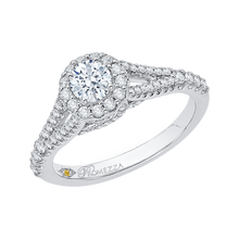 Load image into Gallery viewer, Split Shank Round Diamond Engagement Ring Promezza PR0056EC-02W
