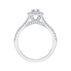Split Shank Round Diamond Engagement Ring Promezza PR0056EC-02W