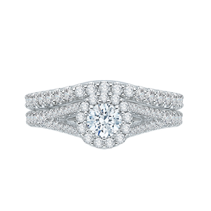 Split Shank Round Diamond Engagement Ring Promezza PR0056EC-02W