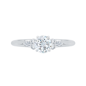 Plain Shank Diamond Engagement Ring Promezza PR0062EC-02W