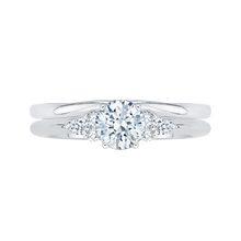 Load image into Gallery viewer, Plain Shank Diamond Engagement Ring Promezza PR0062EC-02W
