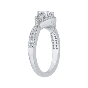 Round Diamond Halo Engagement Ring Promezza PR0064EC-02W