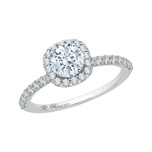 Round Diamond Halo Engagement Ring Promezza PR0067EC-02W