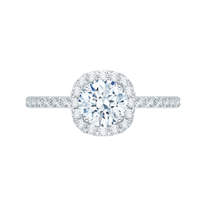 Round Diamond Halo Engagement Ring Promezza PR0067EC-02W