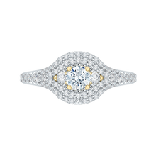 Load image into Gallery viewer, Round Diamond Double Halo Engagement Ring Promezza PR0081EC-44WY
