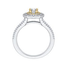 Load image into Gallery viewer, Two-Tone Gold Double Halo Engagement Ring Promezza PR0085EC-44WY
