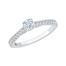 Load image into Gallery viewer, Cathedral Style Round Diamond Engagement Ring Promezza PR0086EC-44W
