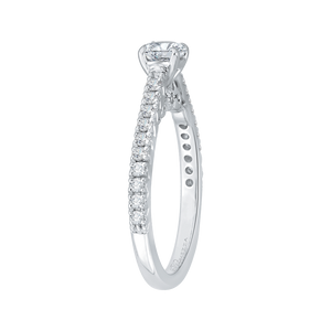 Cathedral Style Round Diamond Engagement Ring Promezza PR0086EC-44W
