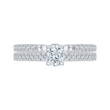 Load image into Gallery viewer, Cathedral Style Round Diamond Engagement Ring Promezza PR0086EC-44W
