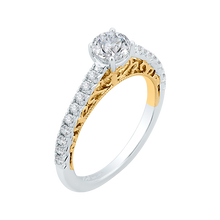 Load image into Gallery viewer, Yellow and White Gold Round Diamond Engagement Ring Promezza PR0088EC-44WY
