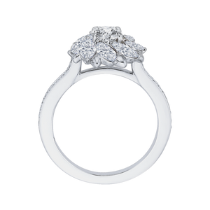 Marquise Diamond Floral Engagement Ring Promezza PR0094ECH-44W