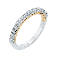 Load image into Gallery viewer, Two Tone Gold Round Diamond Wedding Band Promezza PR0097BH-44WY
